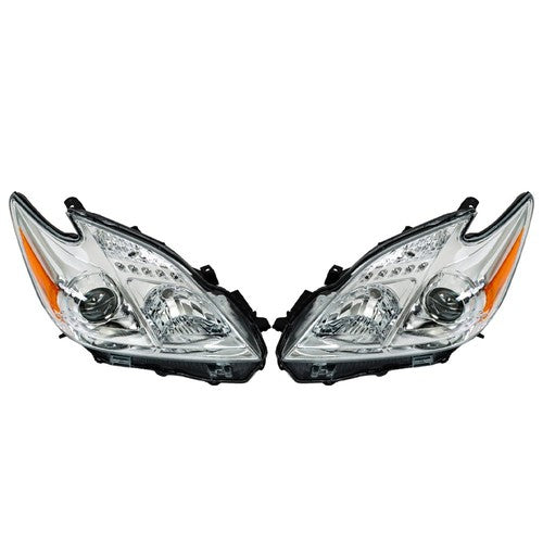 DURAFORCE Headlights Headlamps For Toyota Prius 2012-2015 Replacement Right&Left Halogen