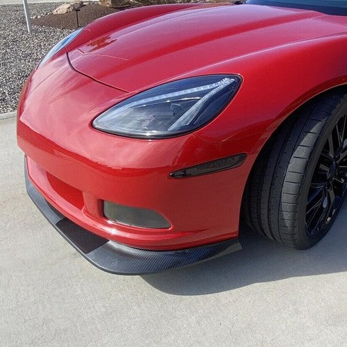 Carbon Look Front Splitter Lip for 2005-2013 Corvette C6 ZR1 Style Base Models