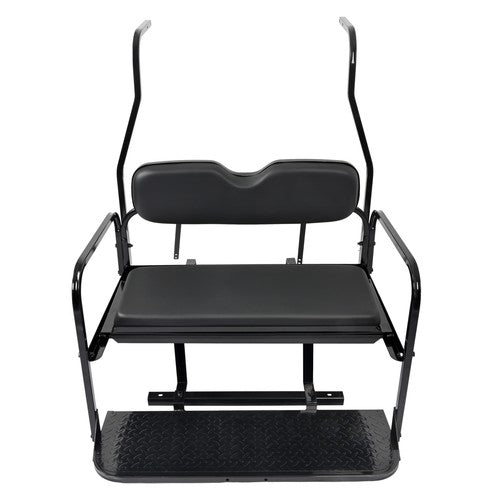 DURAFORCE Flip Folding Rear Seat Kit Back Seat For 2000.5-Up Club Car DS Golf Cart 400 lbs
