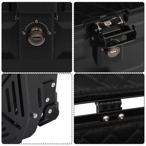 DURAFORCE 45L Motorcycle Rear Tour Box Top Case with Security Lock Helmet Case Waterproof