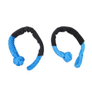 DURAFORCE Kinetic Recovery Tow Rope 34000Lbs 1in x 30ft Blue with Soft Shackle for Truck