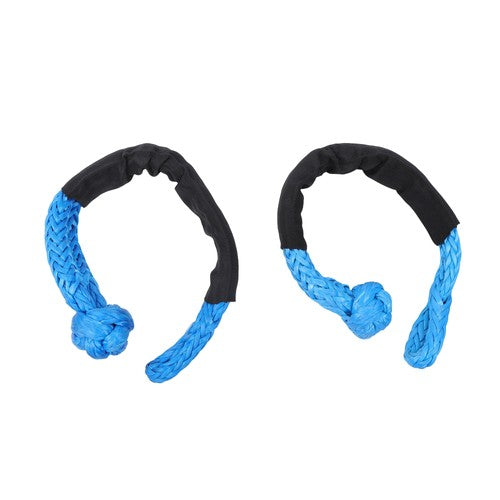 DURAFORCE Kinetic Recovery Tow Rope 34000Lbs 1in x 30ft Blue with Soft Shackle for Truck