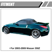 DURAFORCE For Nissan 350Z 2003-2009 Black Vinyl Convertible Soft Top w/Heated Glass Window