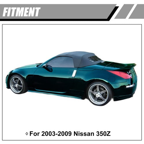 DURAFORCE For Nissan 350Z 2003-2009 Black Vinyl Convertible Soft Top w/Heated Glass Window