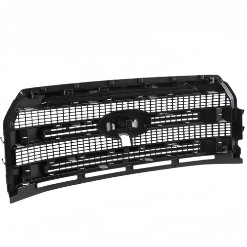 DURAFORCE Front Upper Grille for Ford F-150 Platinum 2015-2017 Camera Hole Matte Black