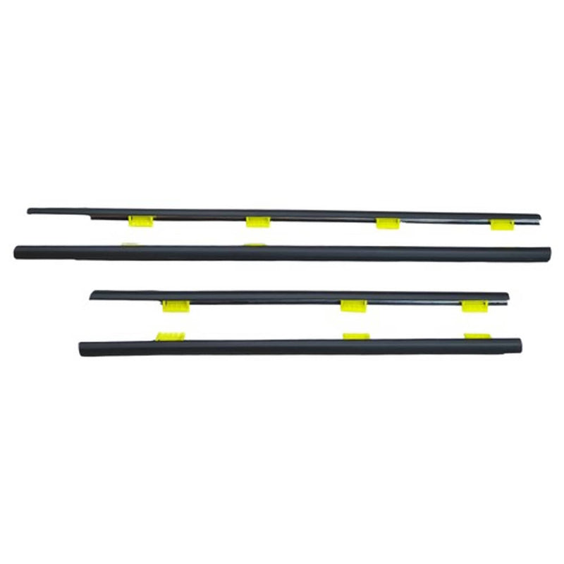 DURAFORCE Window Weatherstrip 4PC Sweep Molded Trim Outer Black for Honda CR V 2005 EX