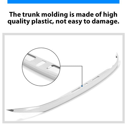 Rear License Garnish Chrome Trim Trunk Molding for 2016 2017 Honda Accord Sedan