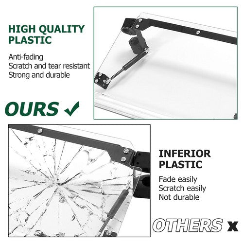 DURAFORCE 2-in-1 Folding Windshield Windscreen For Kawasaki Teryx 4 800/800/4 750 12-15