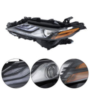 DURAFORCE Headlight Assembly For Toyota Camry XSE XLE 2021 2022 Full LED Black Driver Left