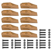 DURAFORCE 6684447 Trenching Bucket Teeth 10PK with Bolts and Nuts 20PK for 5/8" Bucket Lip