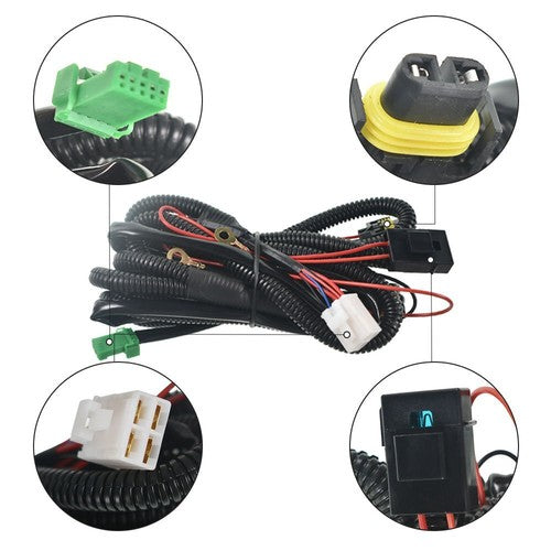 DURAFORCE For Nissan Altima 2013-2015 Sedan Clear Fog Lights Full Kit Switch+Harness