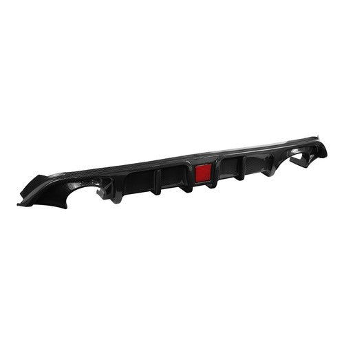 DURAFORCE Carbon Style Rear Bumper Diffuser Lip For Infiniti Q60 2017-2022 W/LED Light