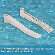 DURAFORCE New White PP Deck Support For Above Ground Swimming Pool Step