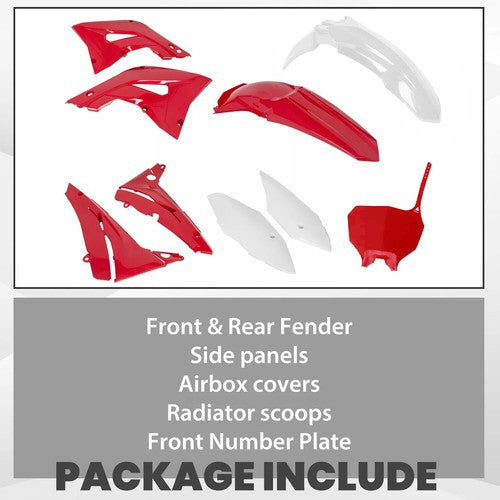 Restyle Plastic Kit Bodywork Fairing for 2002-2007 Honda CR125R CR250R Red White