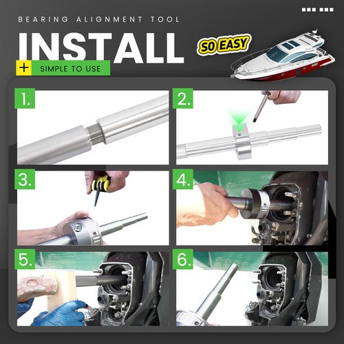 DURAFORCE Steel Engine Alignment Tool For Mercruiser Alpha Bravo Gimbal Bearing Installer