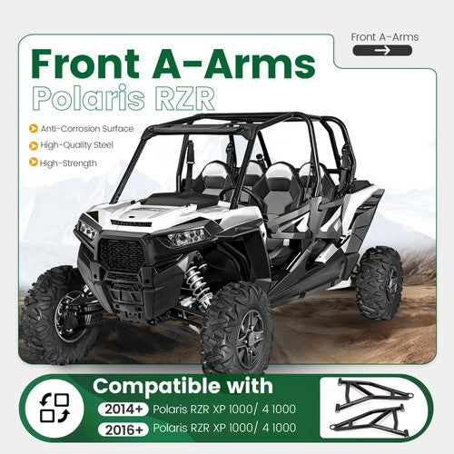 DURAFORCE High Clearance Steel Front A-Arms Set for Polaris RZR XP 1000 / 4 1000 (2014+)