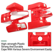 DURAFORCE Front + Rear Fender Plastic Body For 1987-2006 Yamaha Banshee 350 YFZ350 （Red）