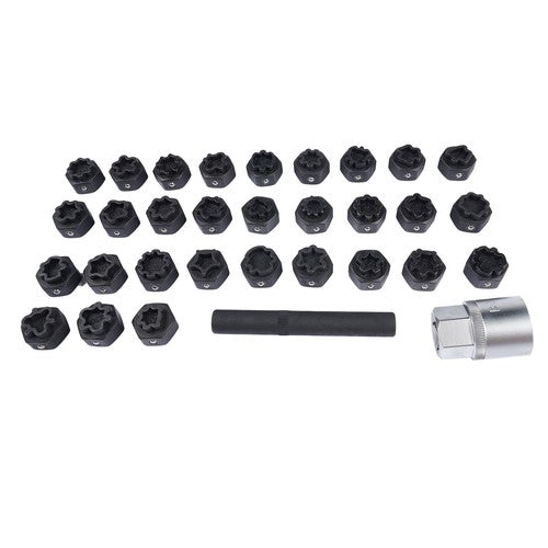 DURAFORCE Wheel Lock Lug Nut Master Key Set Removal Socket Tool Kit for Mercedes 301 330