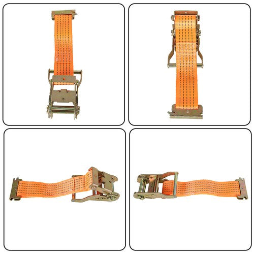 DURAFORCE 2"x 20' E-Track Ratchet Tie Strap Truck 4400 lb Enclosed Cargo Van Straps 4 Set