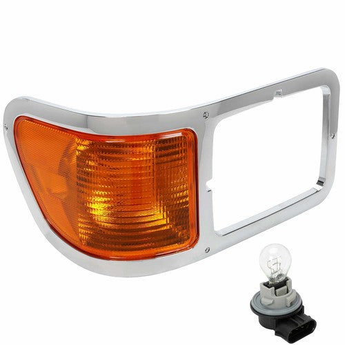 Passenger Side Headlight Bezel Signal Corner With Bulb For 2000-2015 Ford F650 F750