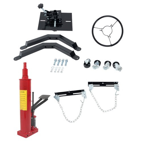 DURAFORCE Hydraulic Transmission Jack 2-Stage 1322-1660LBS Capacity 360° Swivel Wheel