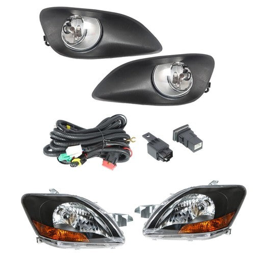 DURAFORCE For Toyota Yaris 07 2008 2009 2010 2011 Headlights Pair Fog Lights Switch Wiring