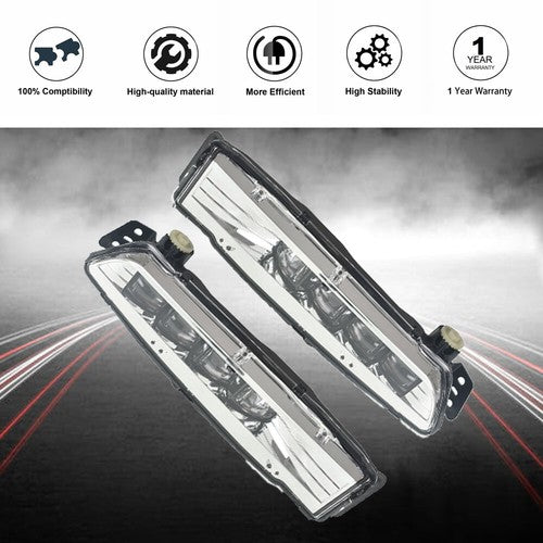 DURAFORCE Driver+Passenger Side For Honda Accord 18-19 1.5L 2.0L LED Fog Lamps Assembly