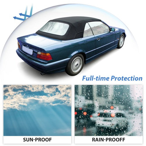 DURAFORCE Convertible Soft Top w/Window for 1994-1999 BMW E36 318i 323i 325i 328i M3 Black