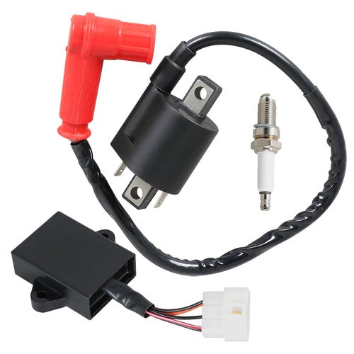 DURAFORCE Ignition Coil Ignitor CDI Box & Spark Plug For Yamaha G9 Gas Golf Cart 1990-1995