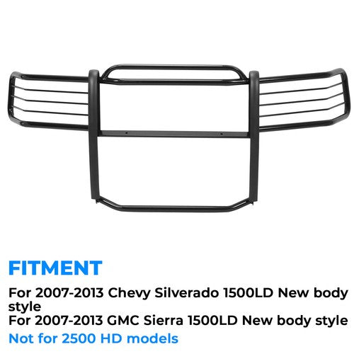 Bumper Grill Brush Guard for 07-13 Chevy Silverado 1500 New Body Style