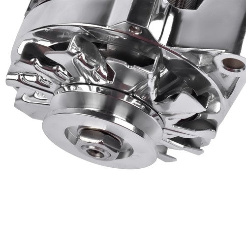 DURAFORCE Chrome CS130 Alternator V-Belt 1 Wire for Chevy GM 1985-1993 ES1022C 180Amp 12V