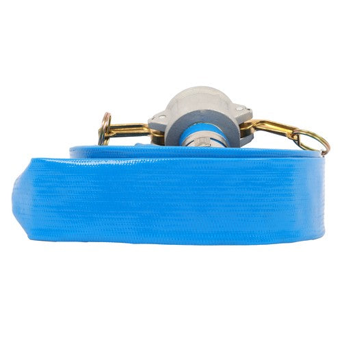 DURAFORCE For Pool 1-1/2" x 25ft PVC Irrigation Discharge Hose With Aluminum Connectors