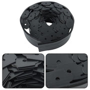 DURAFORCE Garden Edge L-shaped 49FT Lawn Grass Stone Isolation Strip 75pcs Anchoring Spik