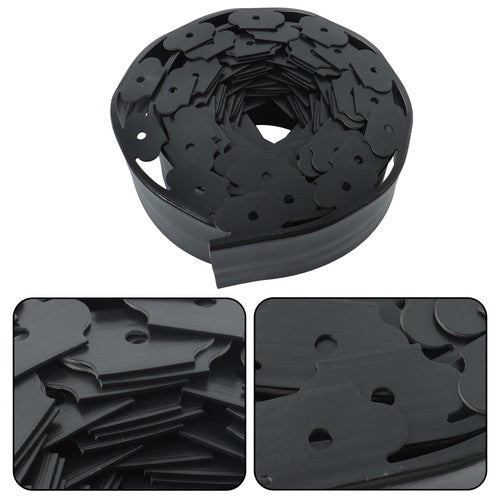 DURAFORCE Garden Edge L-shaped 49FT Lawn Grass Stone Isolation Strip 75pcs Anchoring Spik