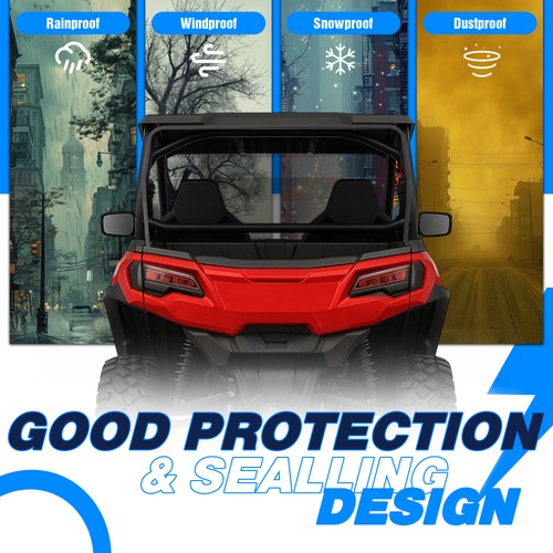 Rear Windshield Tinted for CFMoto ZForce 950 Sport And Trail 800 Trail 2023-2025