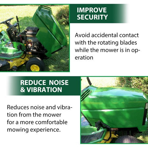 DURAFORCE Upper Lower Hood Kit For John Deere GT242 GT262 LX178 LX188 #AM132526 #AM117724