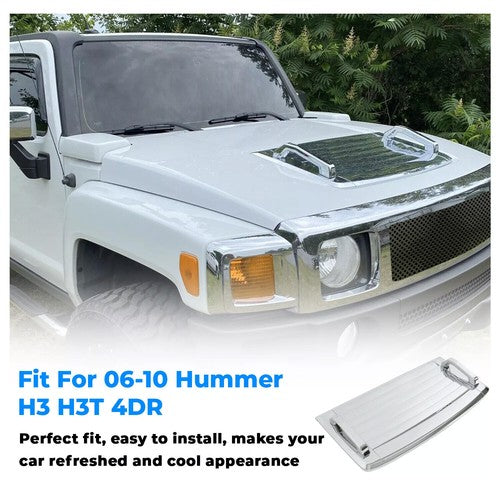 Hood Deck Vent Panel Handle Cover Trim Chrome For 2006 To 2010 Hummer H3