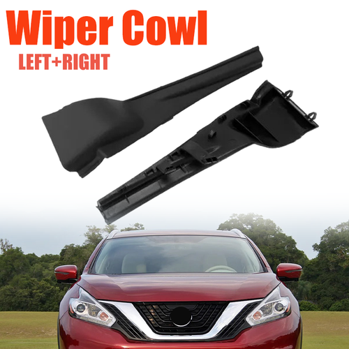 DURAFORCE Windshield Wiper Cowl Extension Trim Pair for 2015-2024 for Nissan Murano Black