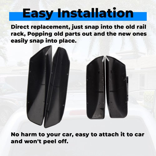 For Toyota 4Runner N210 2003-2009 Roof Rack Rail End Cover Shell Cap 4pcs
