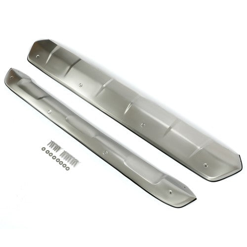 Front Plus Rear Bumper Skid Plate Valance Lower Cover For Toyota RAV4 2019 To 23 Silver