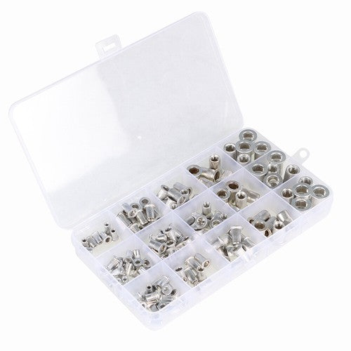 DURAFORCE 150 Pack Aluminum Rivet Nut Kit Metric Rivnut Nutsert Assort M3 M4 M5 M6 M8 New