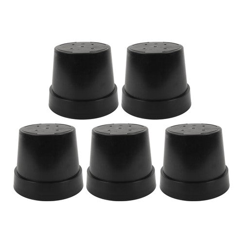DURAFORCE 5 Pack Heavy Duty 5 Gallon Planters Plastic Nursery Pots Flower Plant Pots