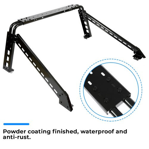 Adjustable Roll Bar Sports Bar Cargo Rack for Full Size Truck Silverado Ram F150