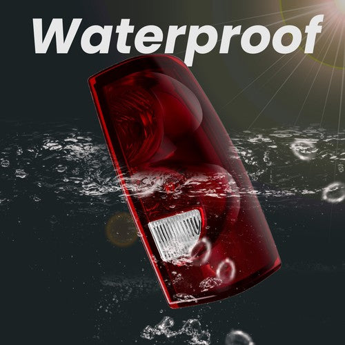 Tail Lights Brake Lamps with Bulbs for 2003-2006 Chevy Silverado 1500 2500 3500 HD