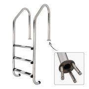 DURAFORCE 3-Step Stainless Steel Swimming Pool Stairs w/ Non-Slip Footstep For In-Ground