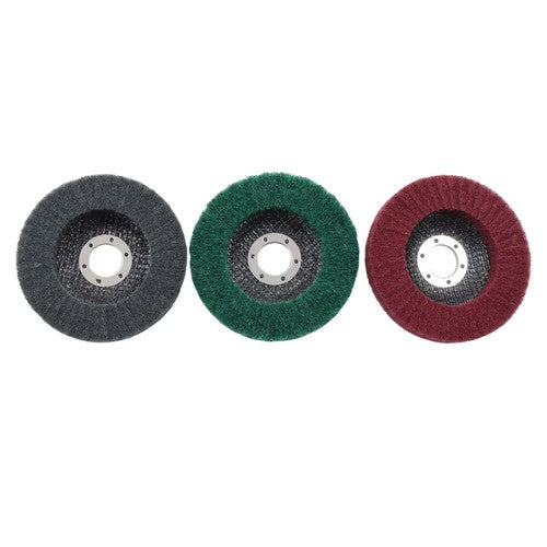 DURAFORCE Flap Wheels Set 180# 320# 600# 5 Pcs of each Scour Flap Disc 15 Pcs 4.5 Inch