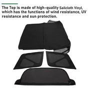 DURAFORCE For 95-98 Suzuki Sidekick Geo Tracker Soft Top & Zip Out Tinted Windows Black
