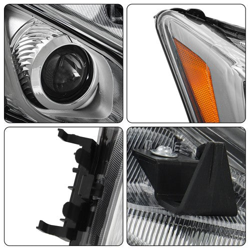 DURAFORCE For Nissan Maxima 2009-2014 Chrome Halogen RH+LH Headlights Assembly Projector