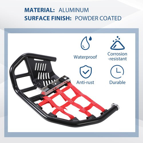 Nerf Bars Heel Guards Side Steps For Honda TRX450R 450ER Red Nets Black Nerfs