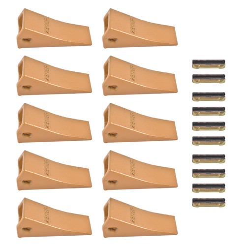 DURAFORCE 10 Pack Bucket Teeth 230SP with Flex Pins 23FP Metal for 23 & 230 Series Loader